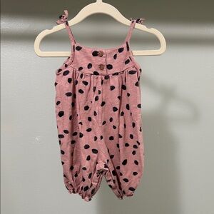 Adorable Pink Polka Dot Kids Romper